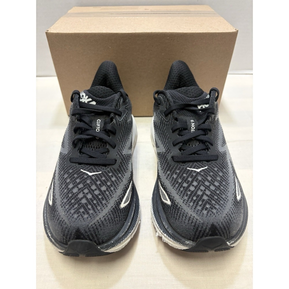 Hoka One Clifton 9 Womens Running Shoe Size 6D WIDE 1132211 BWHT Black/White - Picture 5 of 9